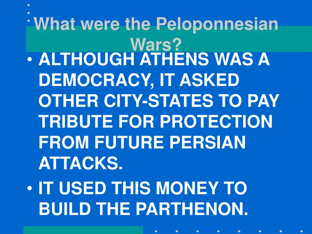 what were the peloponnesian wars although athens