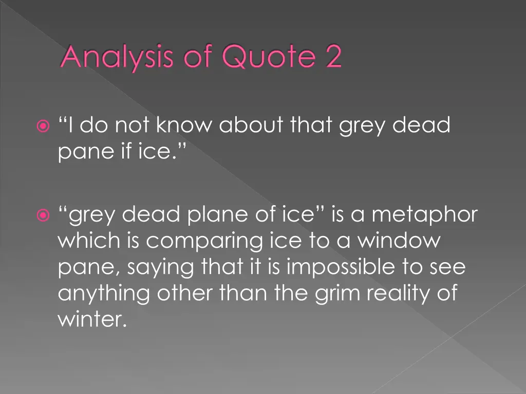 analysis of quote 2