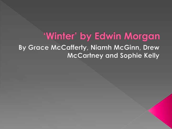 winter by edwin morgan by grace mccafferty niamh