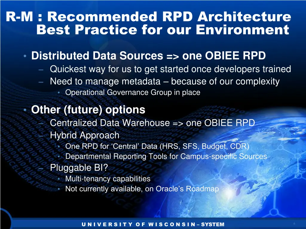 r m recommended rpd architecture best practice