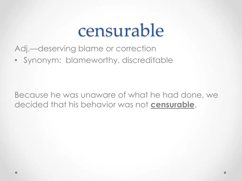 censurable