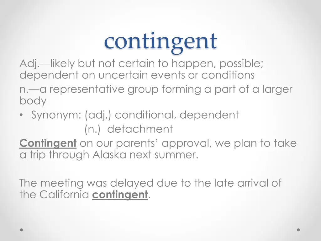 contingent