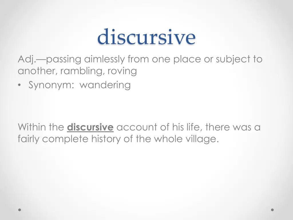 discursive