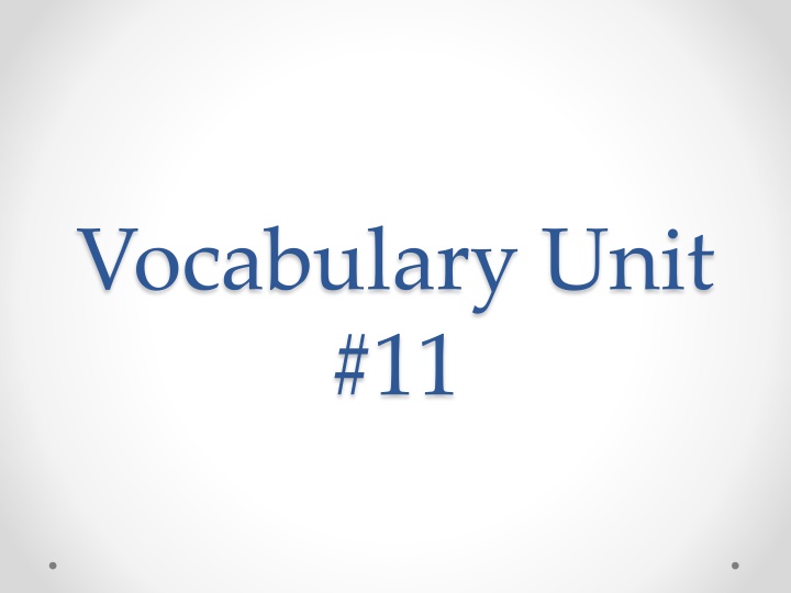 vocabulary unit 11