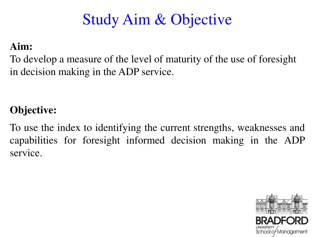 study aim objective