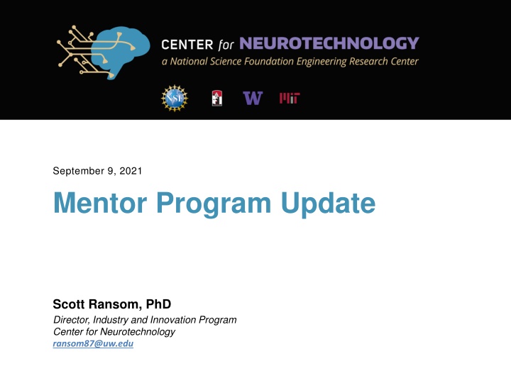 september 9 2021 mentor program update