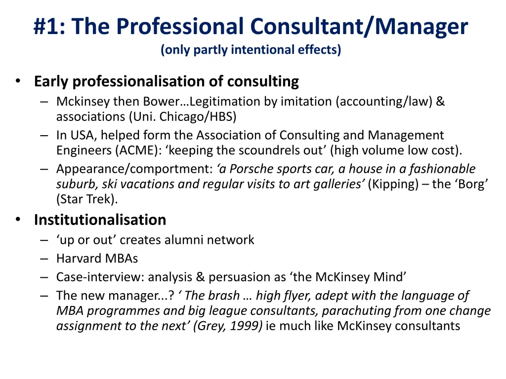 1 the professional consultant manager only partly