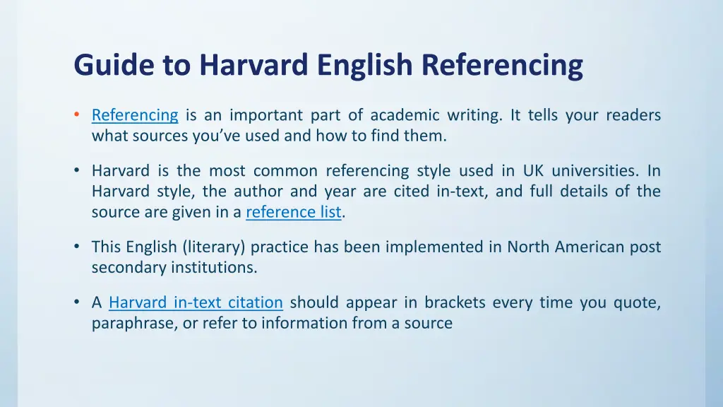 guide to harvard english referencing