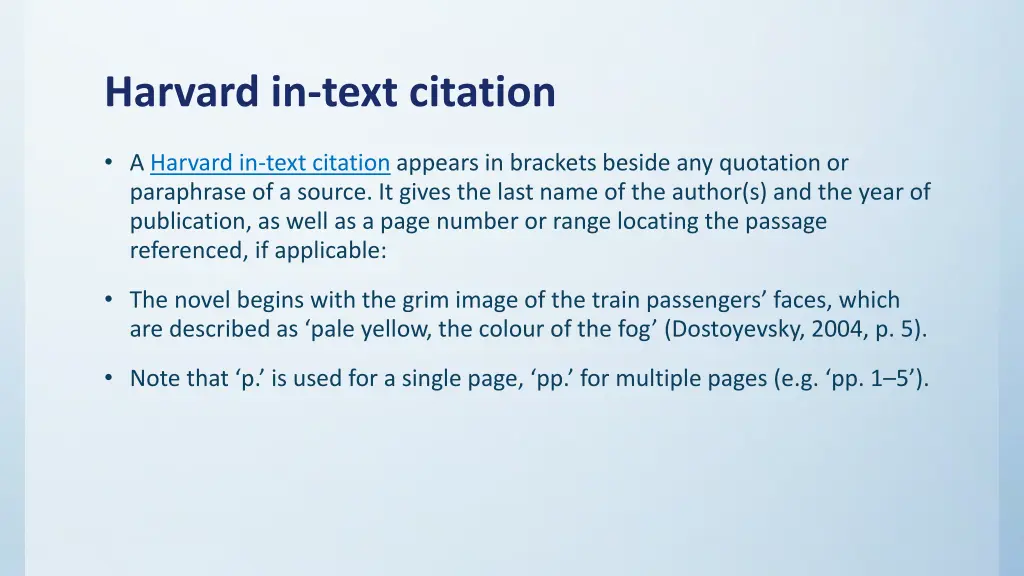 harvard in text citation