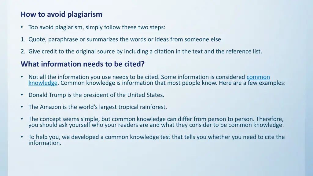 how to avoid plagiarism