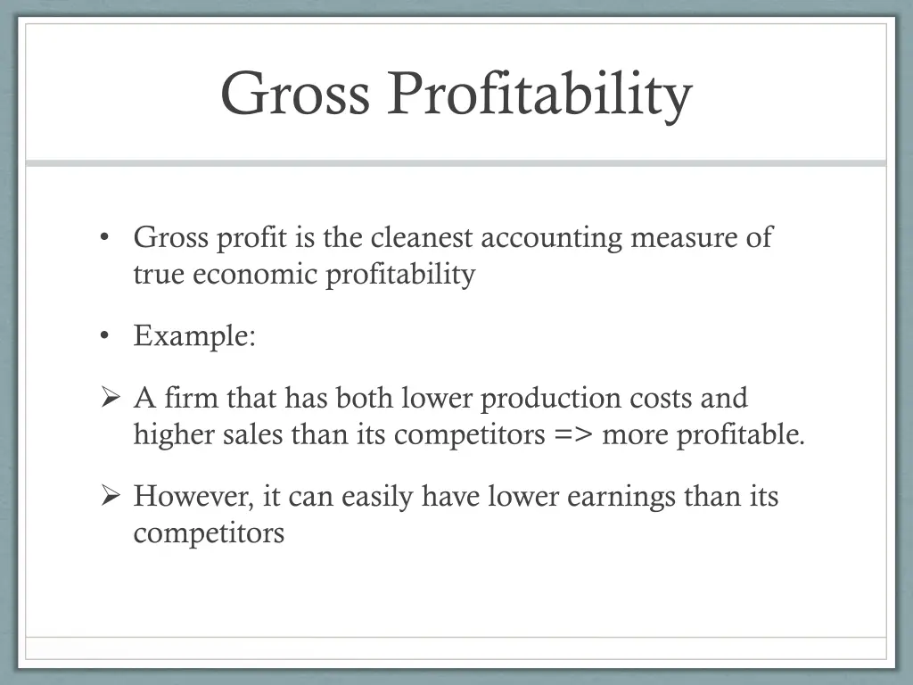 gross profitability 1