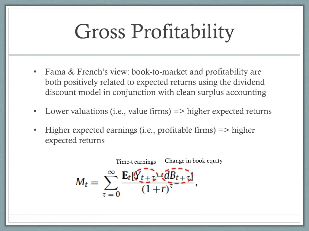 gross profitability