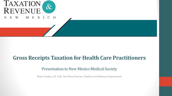 gross receipts taxation for health care