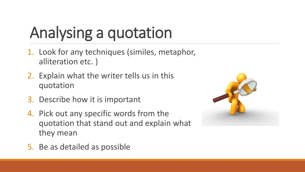 analysing a quotation analysing a quotation