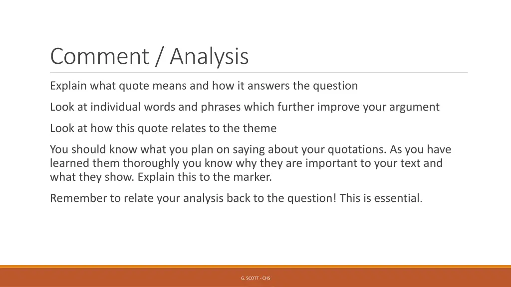 comment analysis