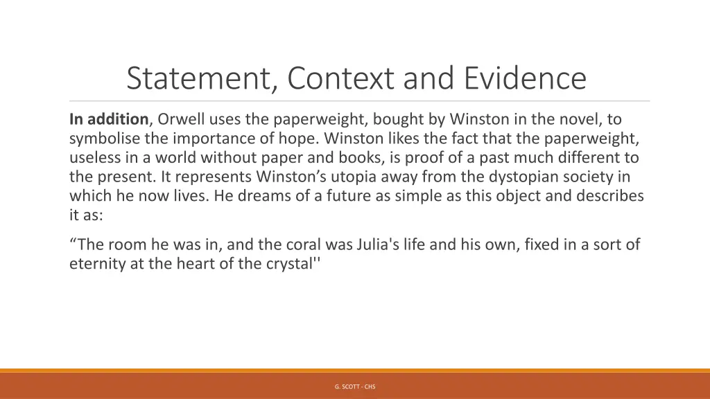 statement context and evidence