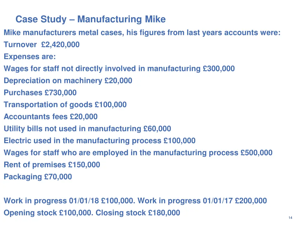 case study manufacturing mike mike manufacturers