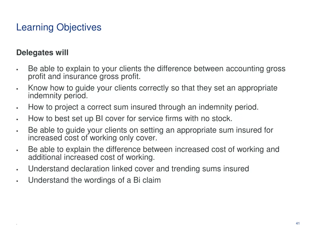 learning objectives 2