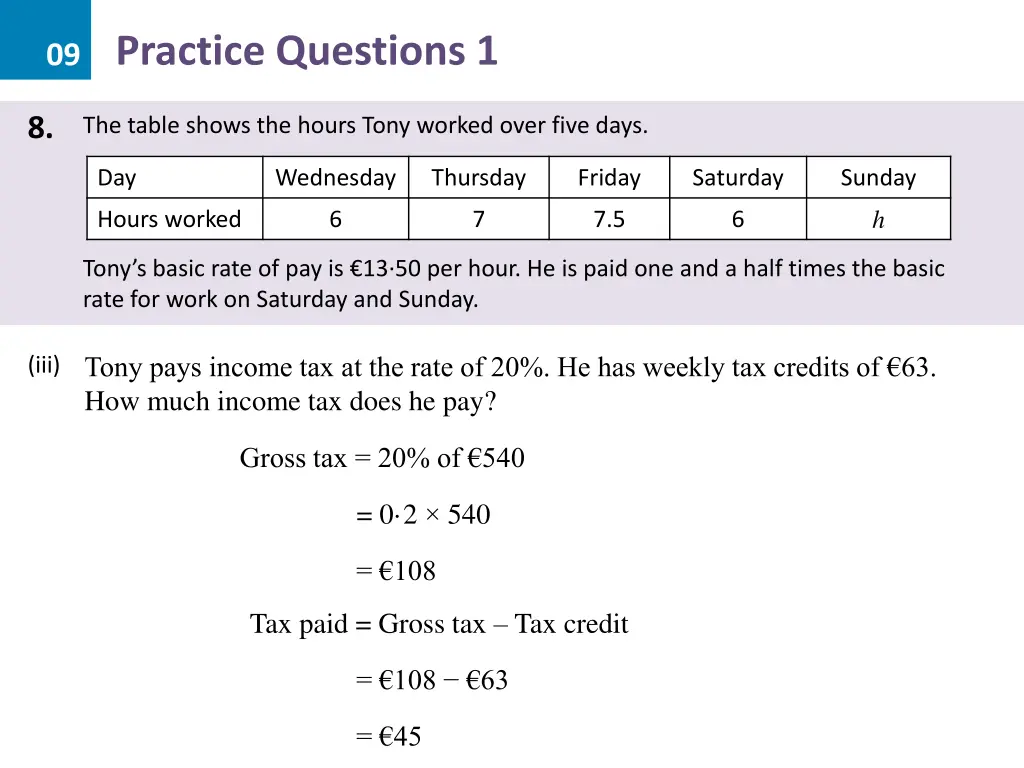 09 practice questions 1 20