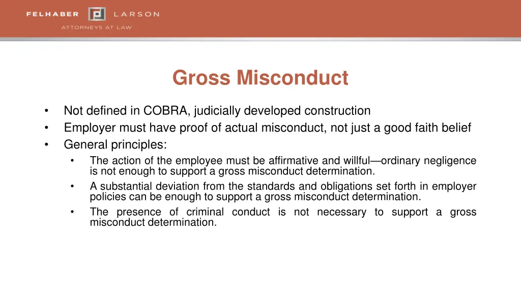 gross misconduct