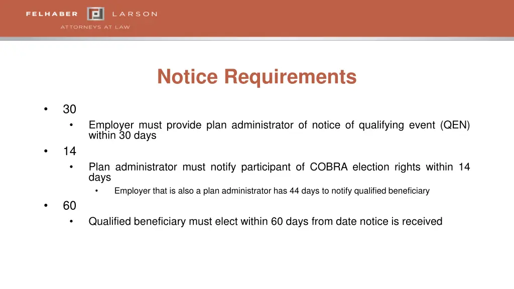 notice requirements