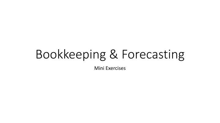 bookkeeping forecasting