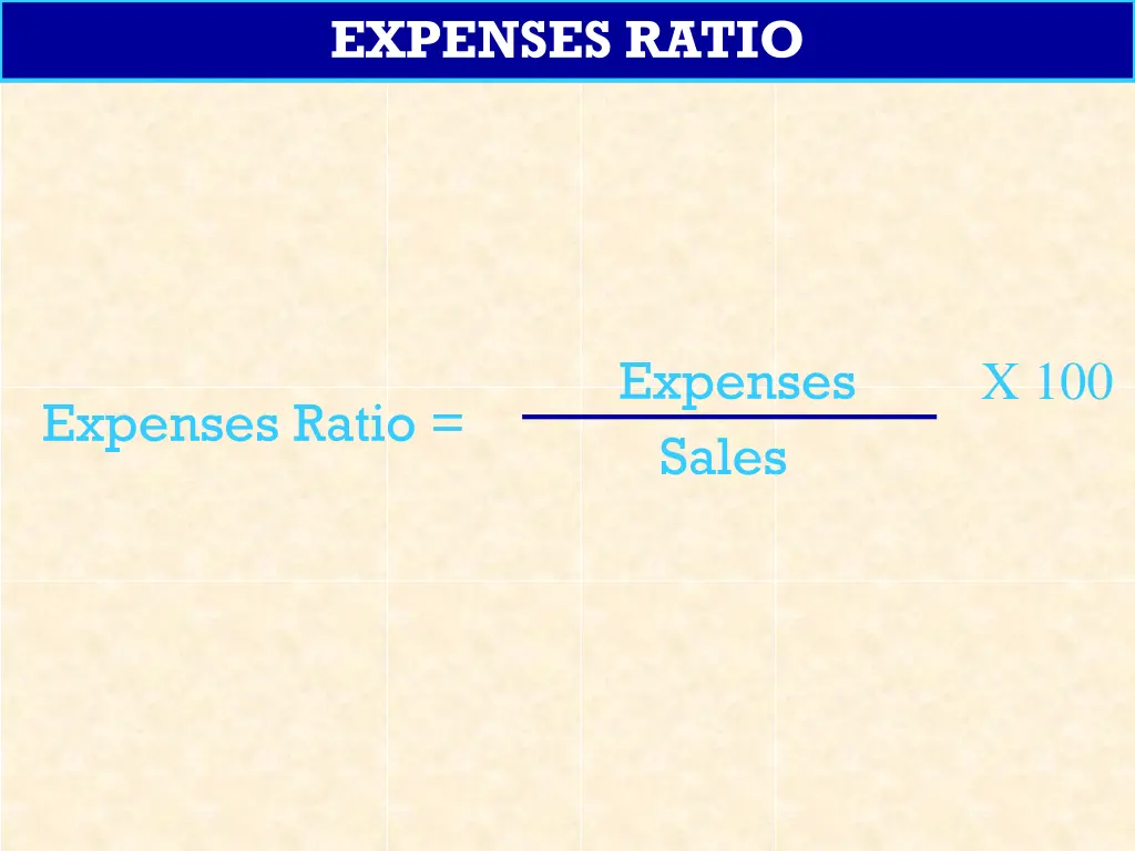 expenses ratio