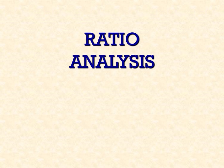 ratio analysis