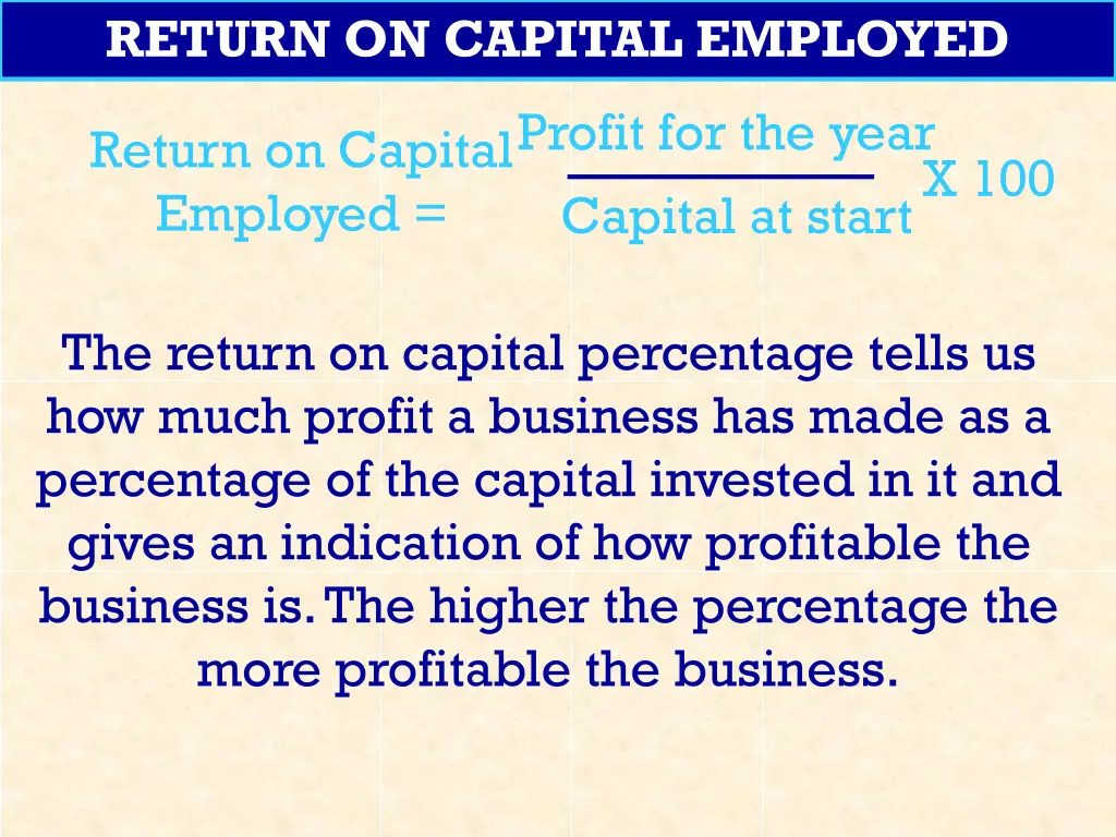 return on capital employed