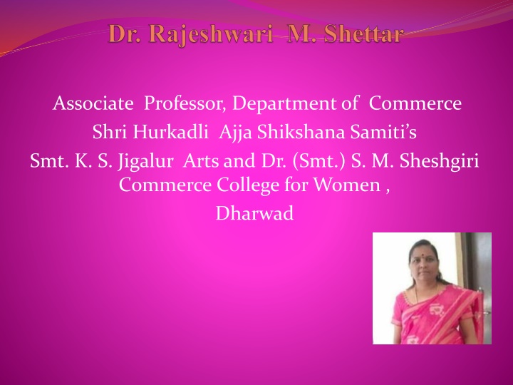 associate professor department of commerce shri