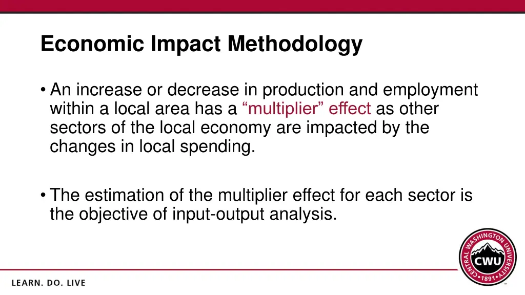 economic impact methodology