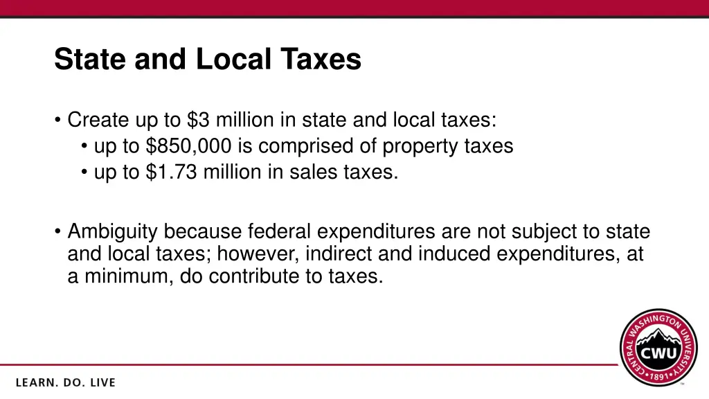 state and local taxes