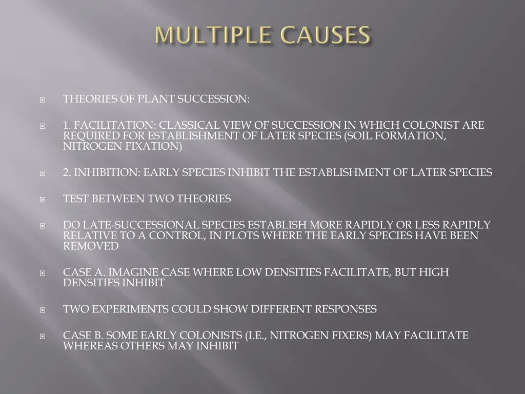 theories of plant succession