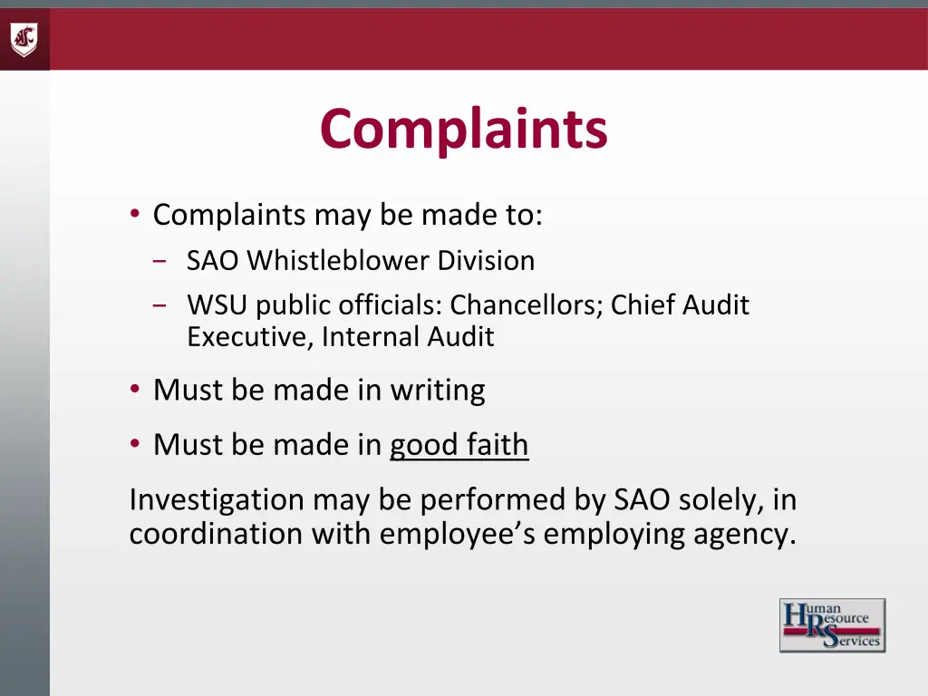 complaints