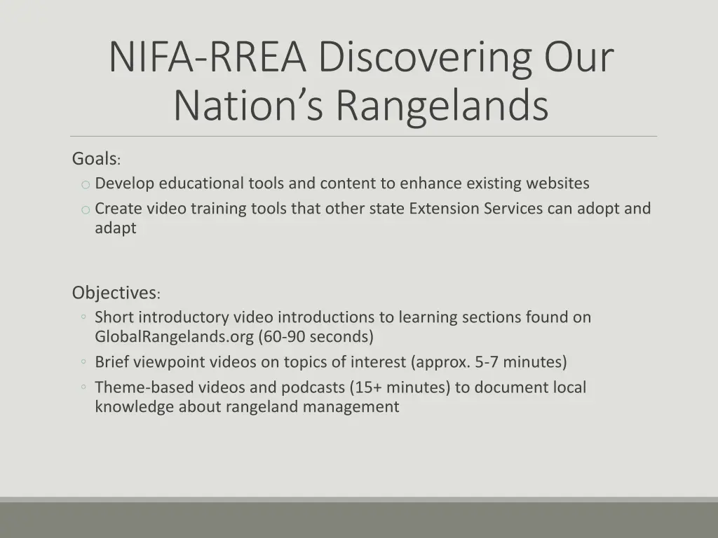 nifa rrea discovering our nation s rangelands