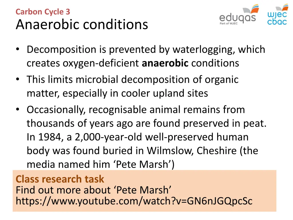 carbon cycle 3 anaerobic conditions