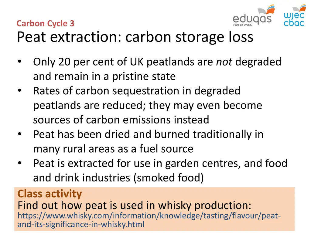 carbon cycle 3 peat extraction carbon storage loss