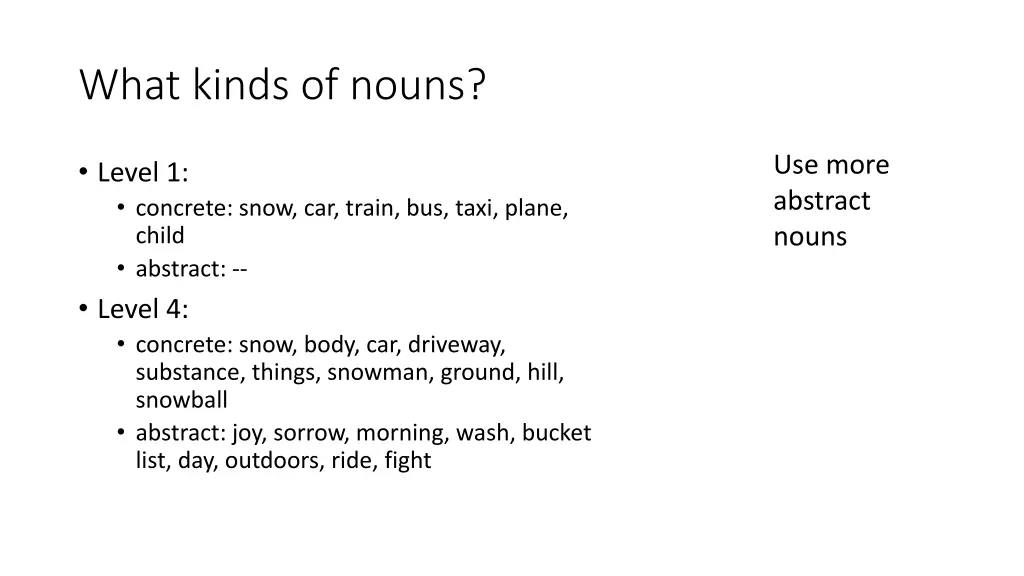 what kinds of nouns