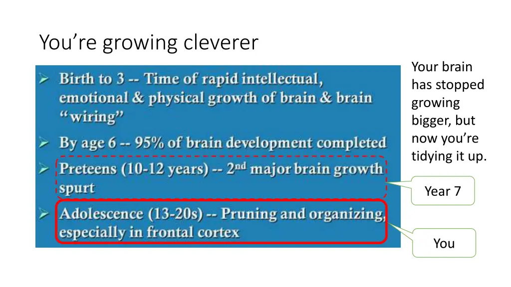 you re growing cleverer