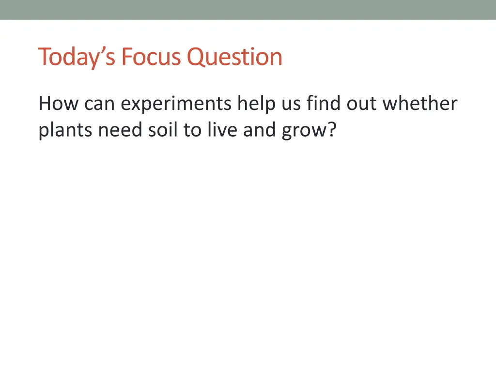 today s focus question