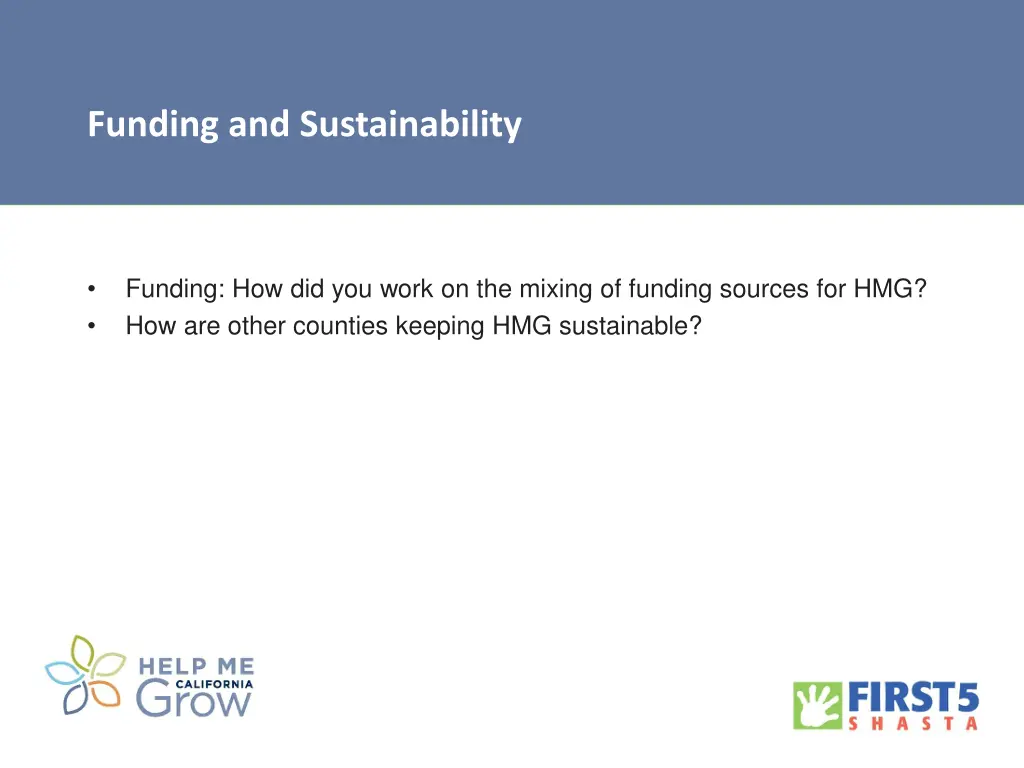 funding and sustainability