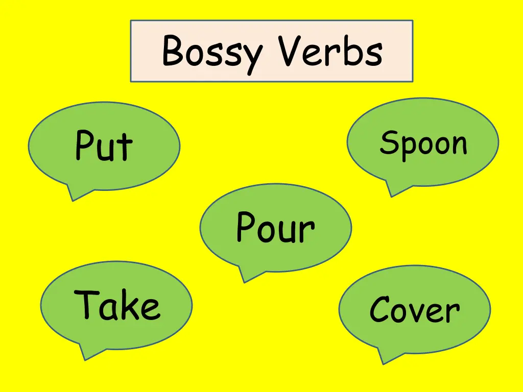 bossy verbs bossy verbs