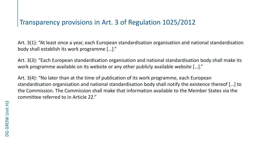 transparency provisions in art 3 of regulation