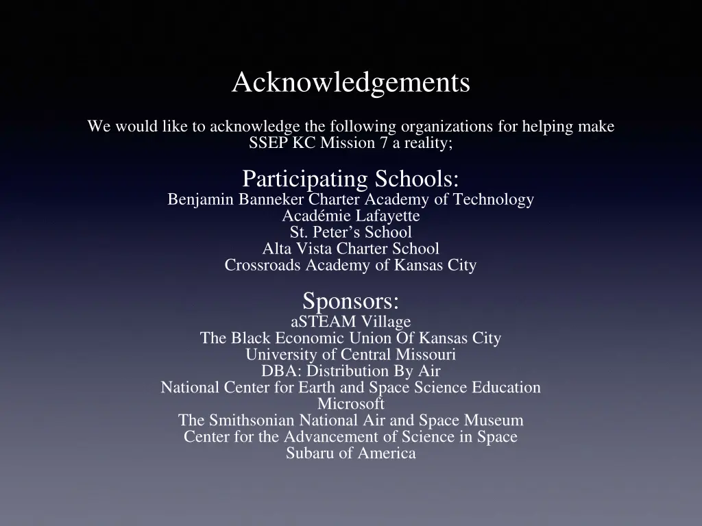 acknowledgements