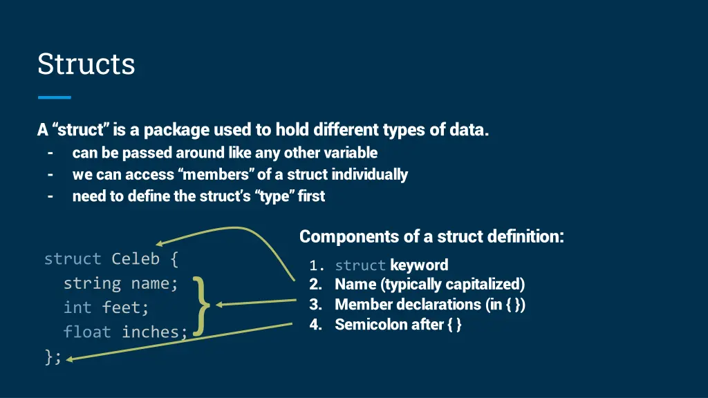 structs 1