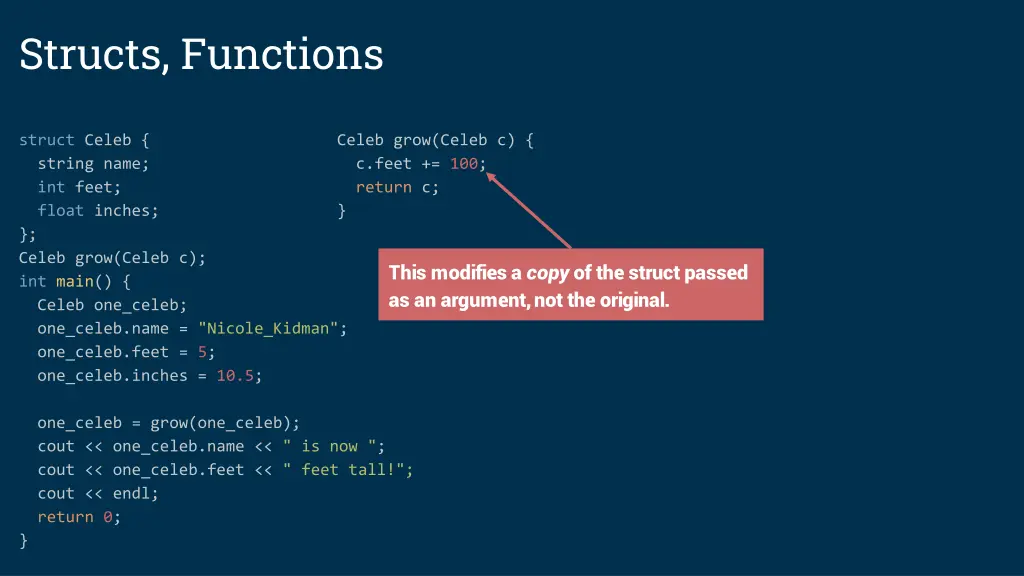 structs functions 1