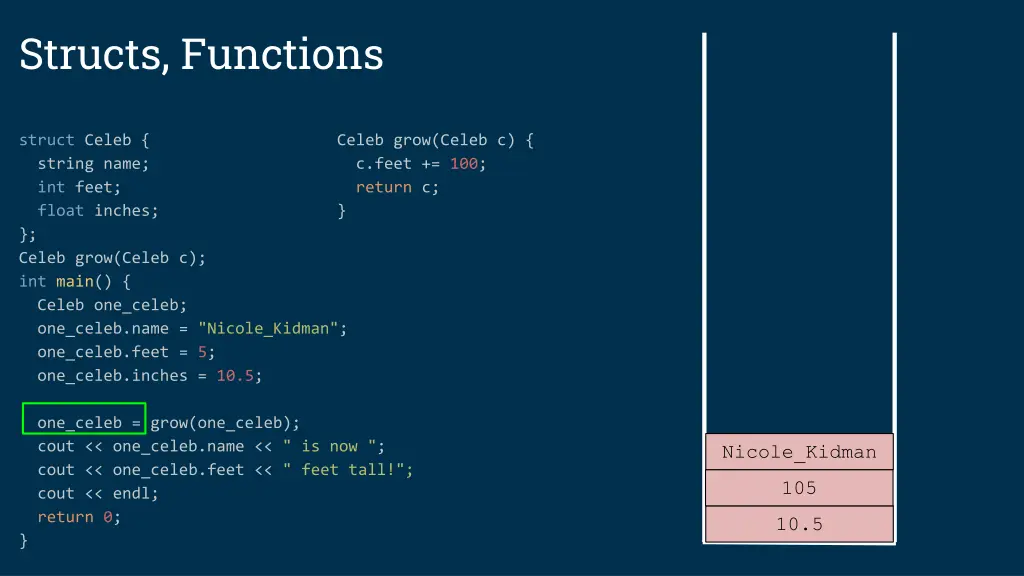 structs functions 6