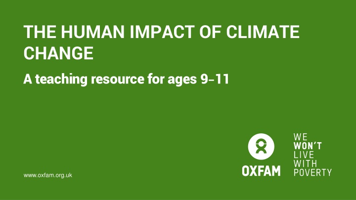 the human impact of climate change a teaching