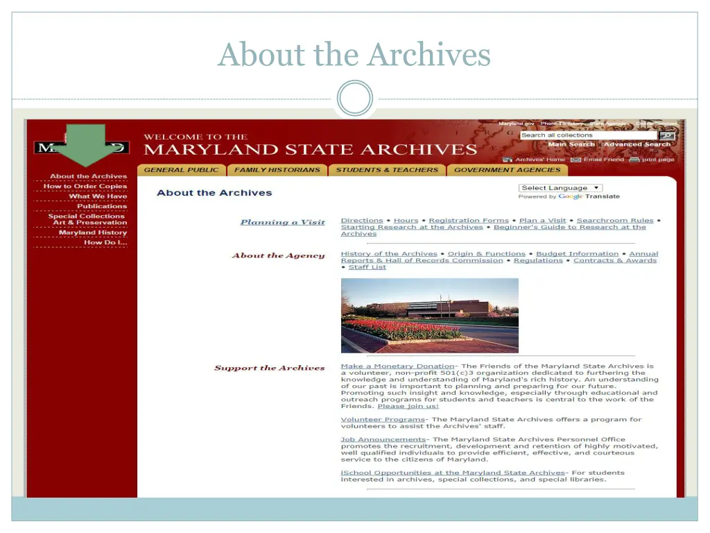 about the archives