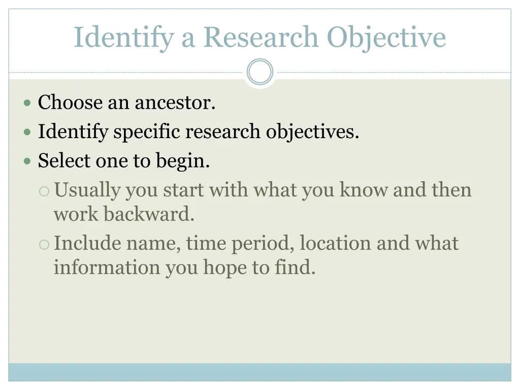 identify a research objective